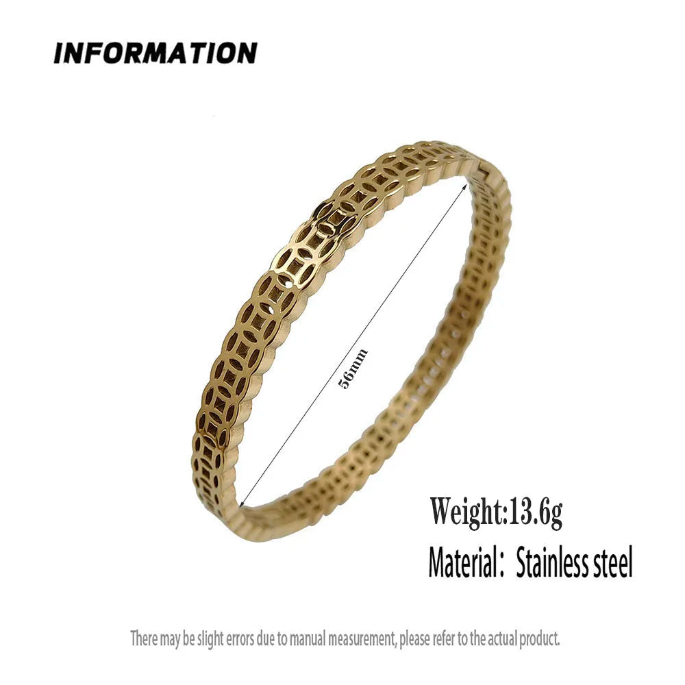 New money symbol ancient coin gold-plated stainless steel bracelet 18K, high quality waterproof couple bracelet, wife gift