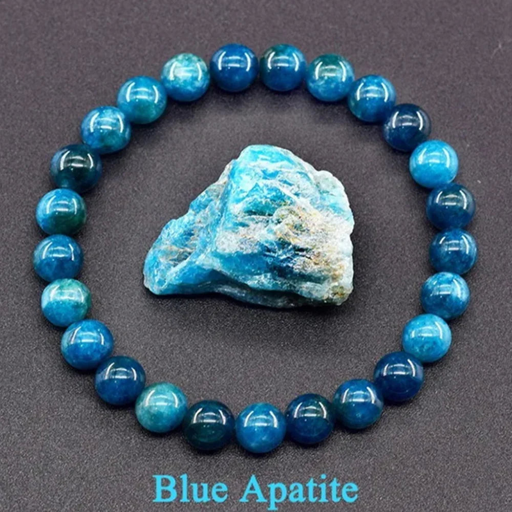 1pcs Apatite Style Bracelet Blue Tone Men And Women Bracelet Creative Trend Minimalist Style Bracelet Daily Accessories