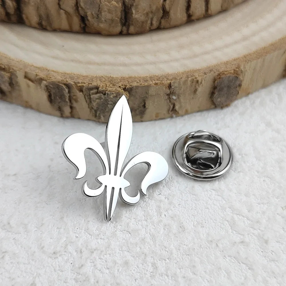 Retro Baroque men's lapel pin, 316L stainless steel gold-plated badge, black brooch for suit accessories, gift for father