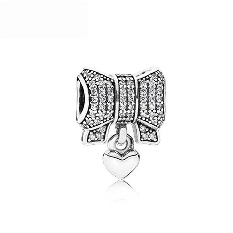 European New 925 Sterling Silver Spring New Pink Flower Ballon Cat Diy Beads Charm Fit European S925 Bracelet Bangles