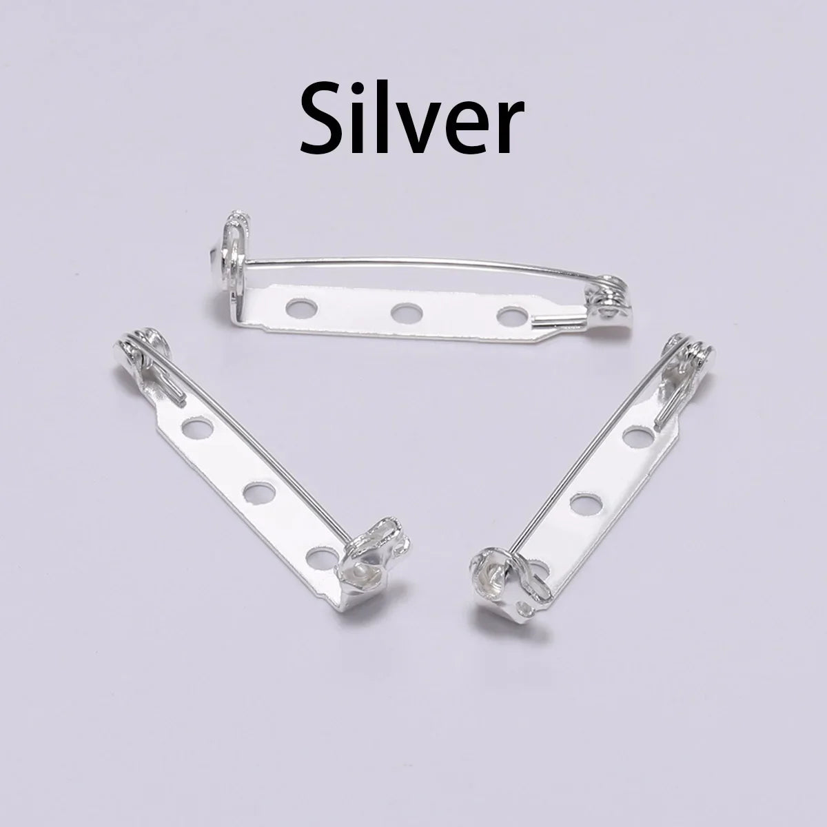 20-50pcs 20 25 32 38mm Brooch Clip Base Pin Blank Safe Lock Brooch Pin Base Badge Holder For DIY Jewelry Making Finding Supplies