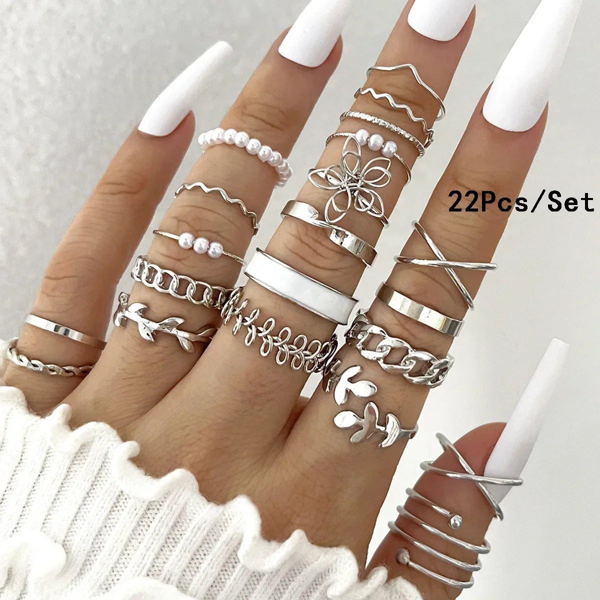 30Pcs Gold Color Knuckle Rings Set For Women Bohemian Geometric Finger Ring Girls Wedding Party Jewelry Gift