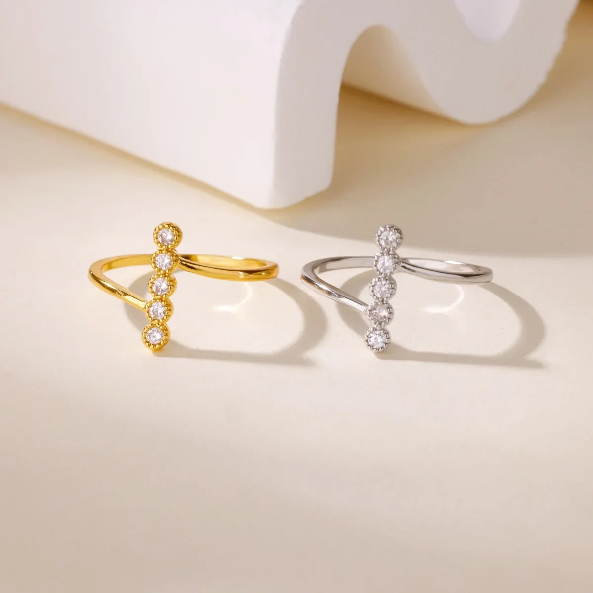 Luxury Opal Zircon Sun Rings For Women Girls Stainless Steel Gold Color Open Ring 2025 New Fashion Wedding Couple Jewelry Gift