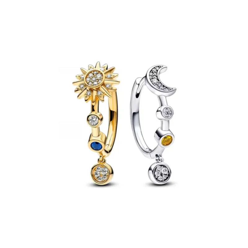 European New 925 Silver Butterfly Flower Stud Earrings, Fit Women's Festival Exquisite Charm Jewelry Gifts