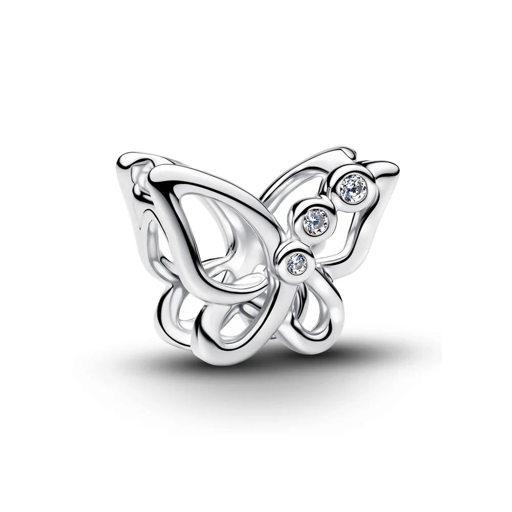 2026 New S925 Silver Hollow Elephant Monkey Car Pendant Fit Original Bracelet DIY Accessories Women's Charm Jewelry Gifts