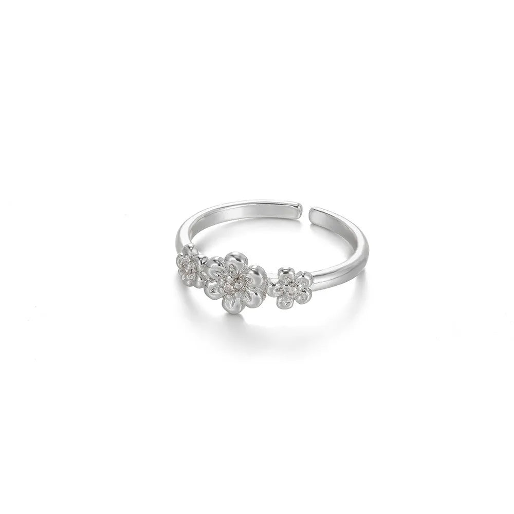 Stainless Steel Exaggerated Big Flower Rings For Women Gold Color Sunflower Finger Ring Female Fashion Aesthetic Jewelry Gift