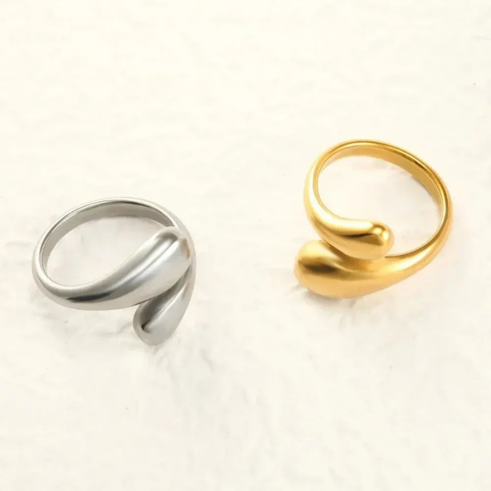 Simple Stainless Steel Adjustable Women's Ring Statement Jewelry for Women Designer Opening Finger Ring Wholesale Dropshipping