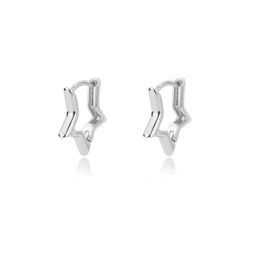 Zircon Star Pendientes Earrings for Women Girl Stainless Steel Gold Color Earring Y2k Wedding Aesthetic Jewelry aretes mujer