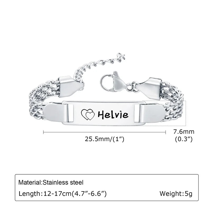 Personalized Baby Name Bracelet 14K Gold Plated Customized ID Bracelets for Girls Boys Custom Text Bracelet New Born Gift