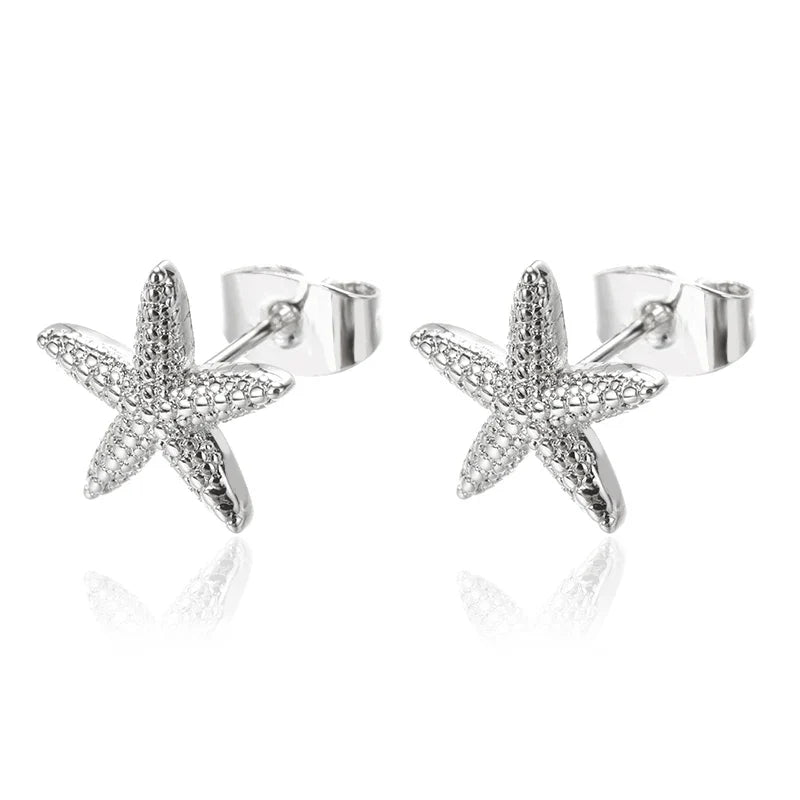 Freshwater Pearl Jewelry Set Shell Starfish Star Necklace Anklet Sets For Women Fashion Stainless Steel Chain Party Daily Gifts