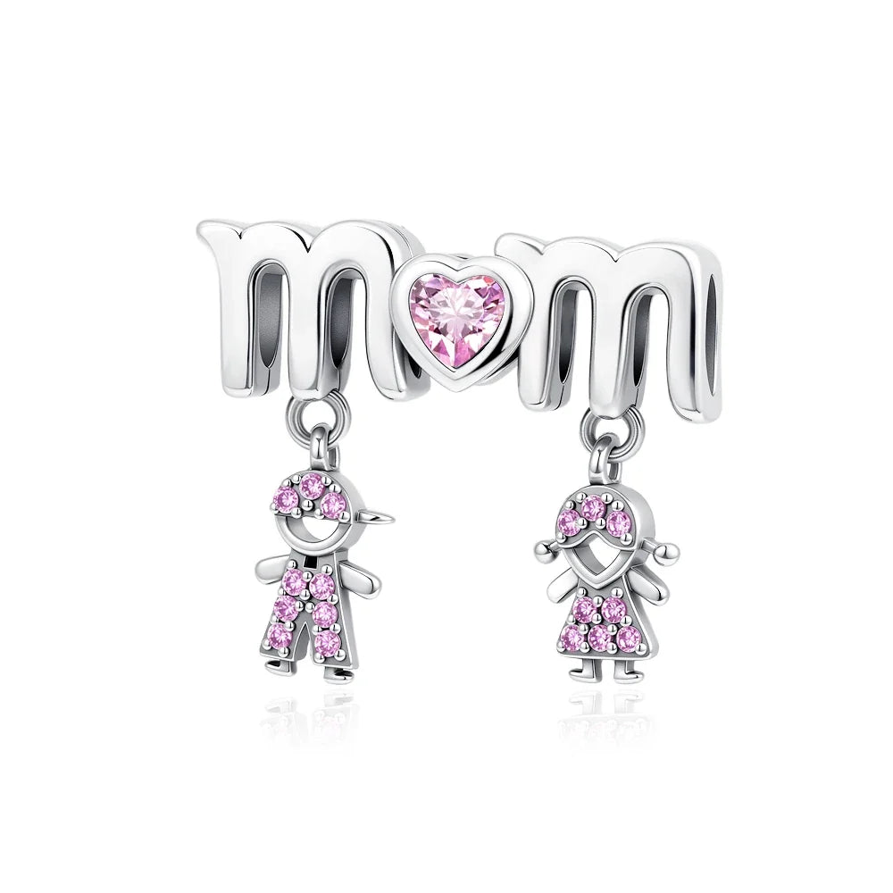 2026 Spring Pink Series Ballon Butterfly Flower Pendant Fit S925 European 925 Sterling Silver Bracelet Bangles Necklace