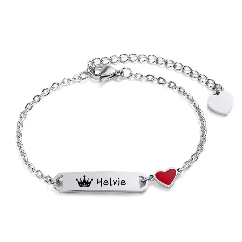 Personalized Baby Name Bracelet 14K Gold Plated Customized ID Bracelets for Girls Boys Custom Text Bracelet New Born Gift
