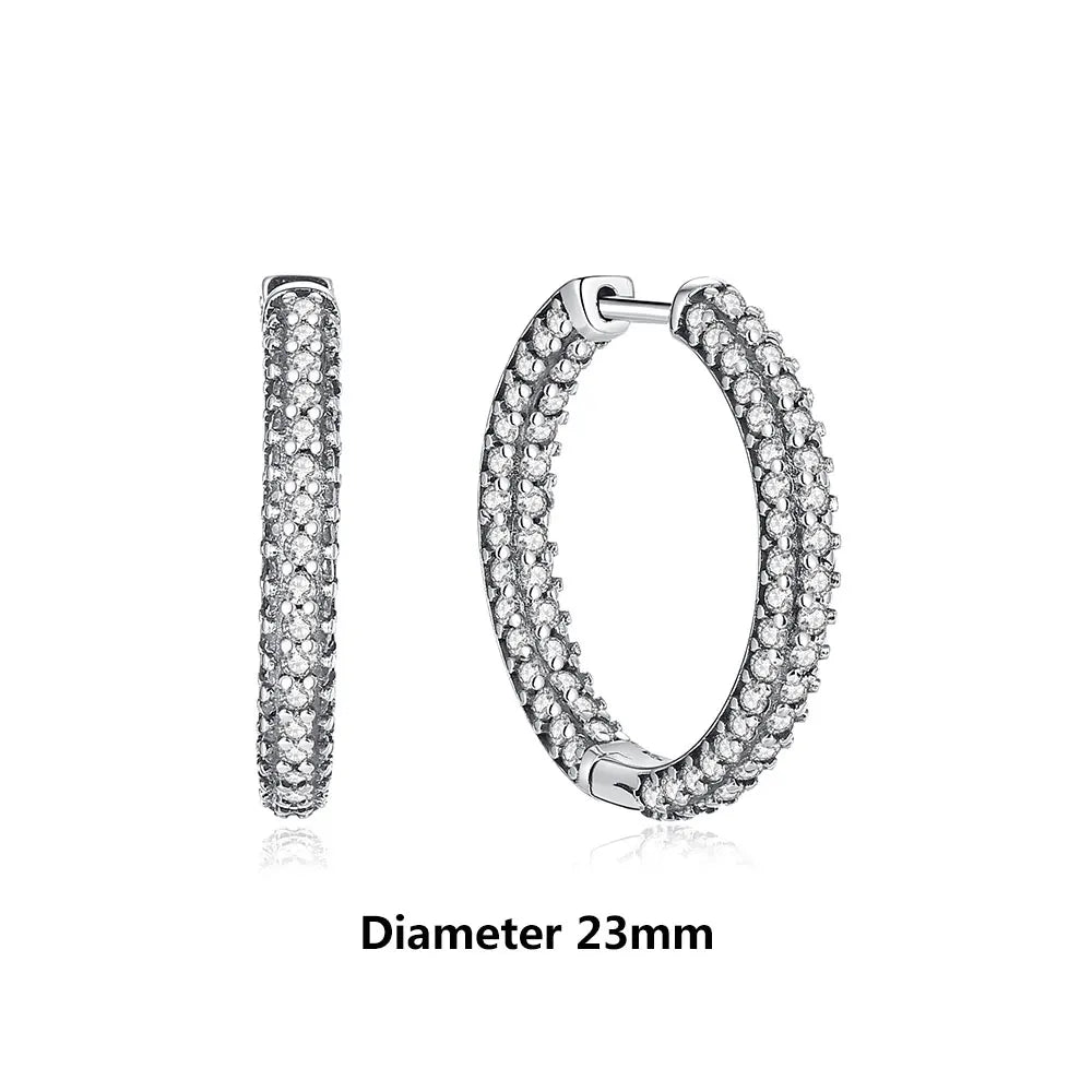 Original 925 Sterling Silver Earrings 2026 Stud Hoop Crystal Earings For Women Rose Gold Crown Heart Infinity Bee Earing Jewelry