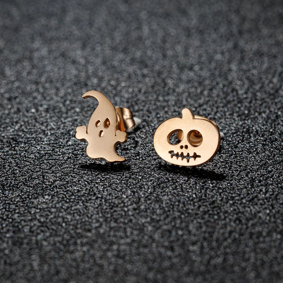 Horror Halloween Bat Spider Trendy Earrings Women 2024 Black Color Stainless Steel Ear Piercing Skull Punk Jewelry Party Gifts