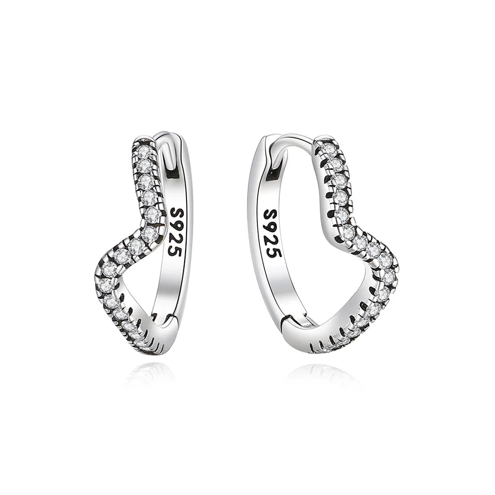 Original 925 Sterling Silver Earrings 2026 Stud Hoop Crystal Earings For Women Rose Gold Crown Heart Infinity Bee Earing Jewelry