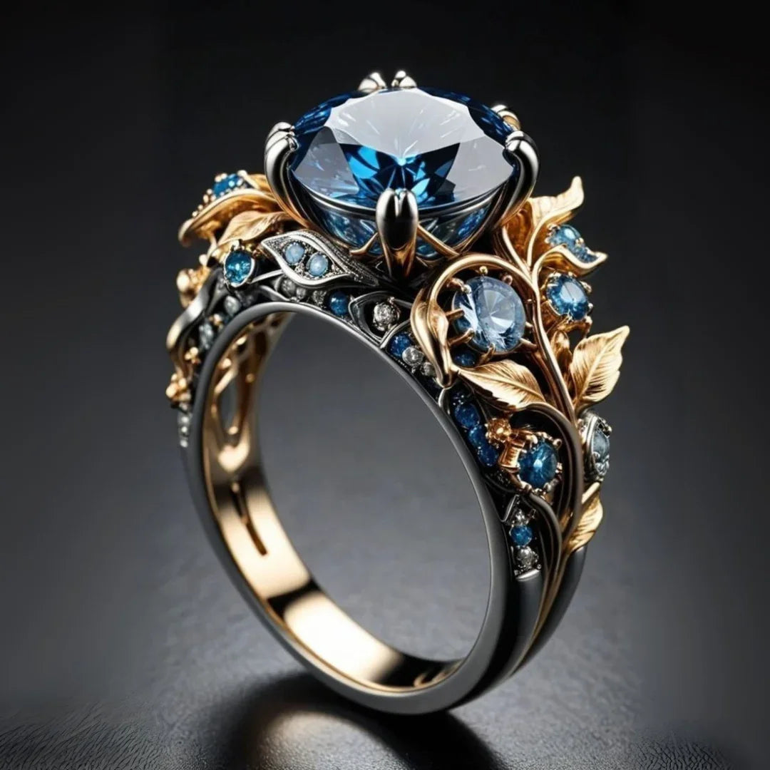 Fashion Minimalist Double Color Inlay Zircon Ring For Women Birthday Party Jewelry Custom Jewelry