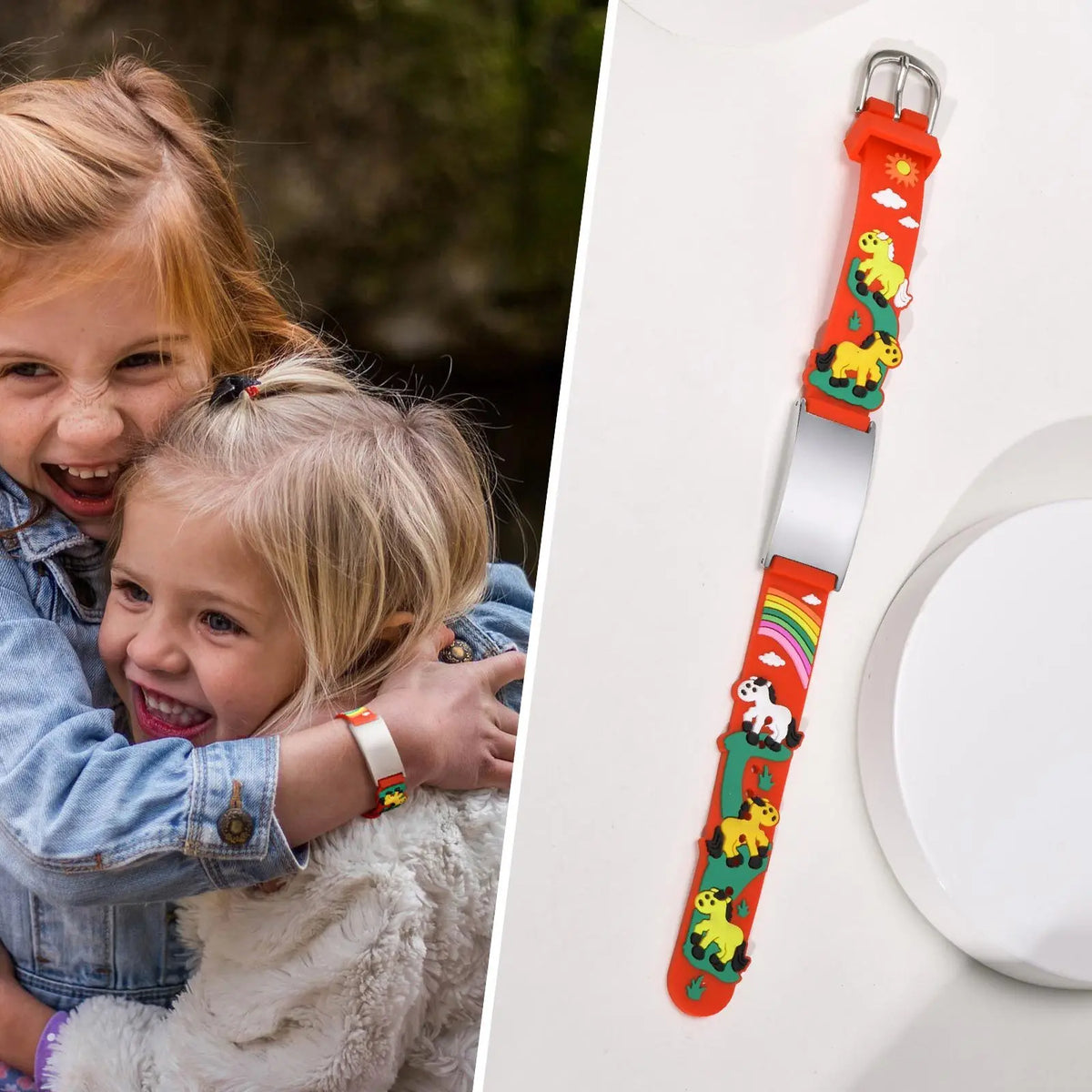 Customzied Personalized ID Bracelet for Little Girls Boys, Silicone Bracelet Adjustable, Engrave Quotes Inspirational Gift