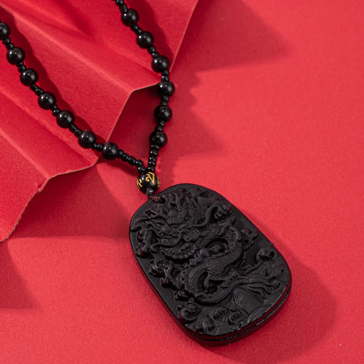 1Pcs Chinese Style Necklace Pendant Amulet Prayer Fortune Necklace Dragon Pixiu Happy Buddha Necklace Daily Jewelry