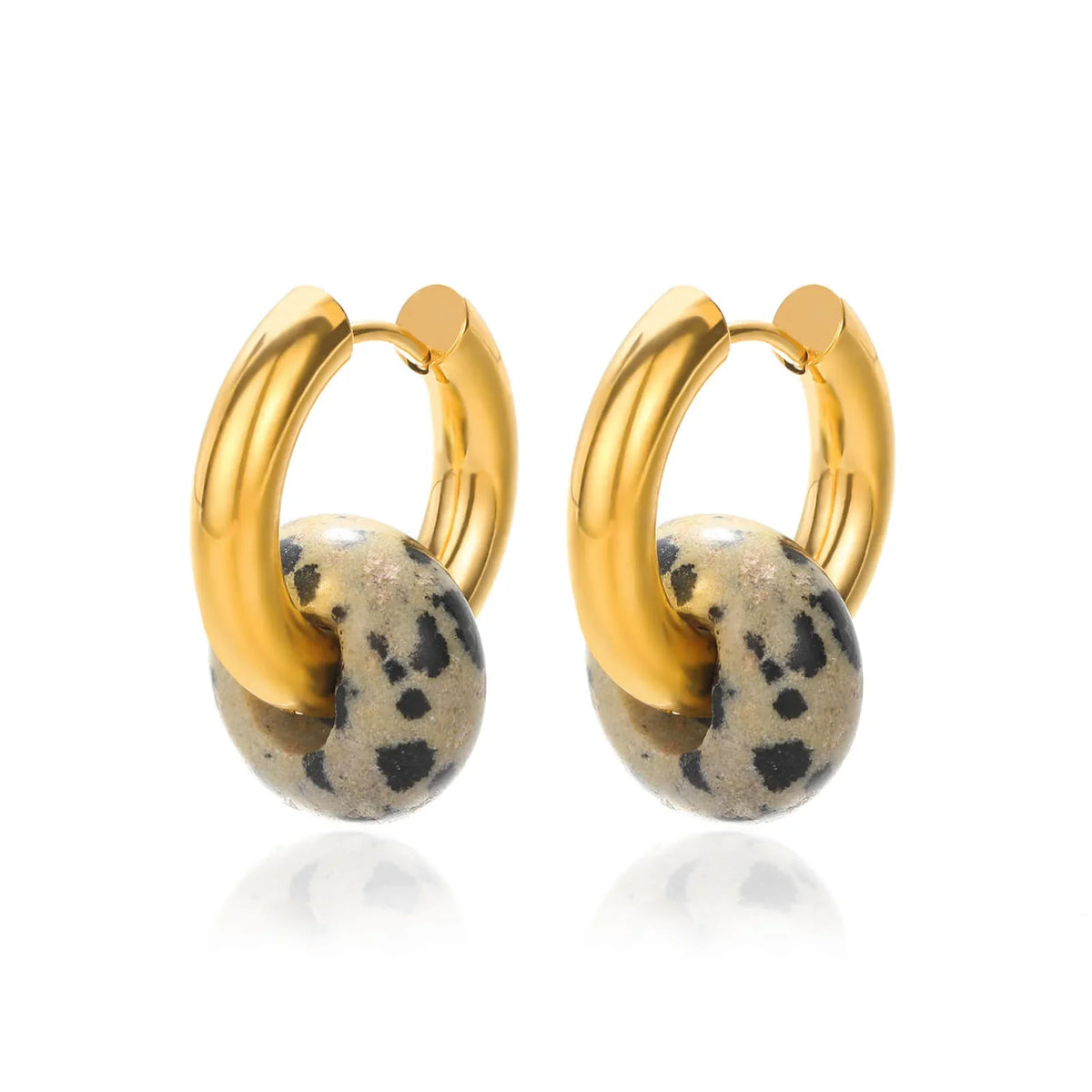 Freshwater Ocean Starfish Shell Hoop Earrings For Women Elegant Stainless Steel Gold Color Aretes Christmas jewelry accessories