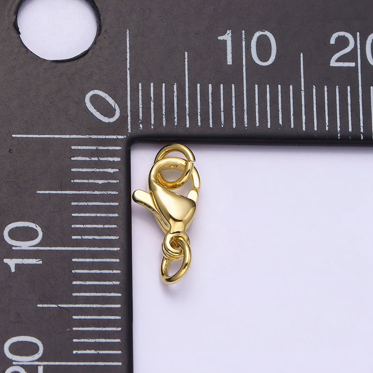 16K Stainless Steel 9mm Lobster Clasps Closure Jump Ring Jewelry Supply in Gold & Silver | Z-389 Z-390