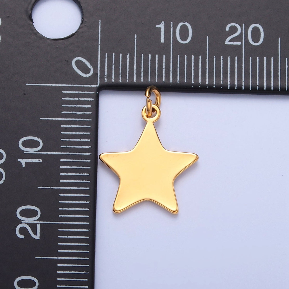 Dainty Gold Flat Star Pendant Only Charm for Necklace Bracelet Earring 14K or 24K Gold Filled W-152~W-154