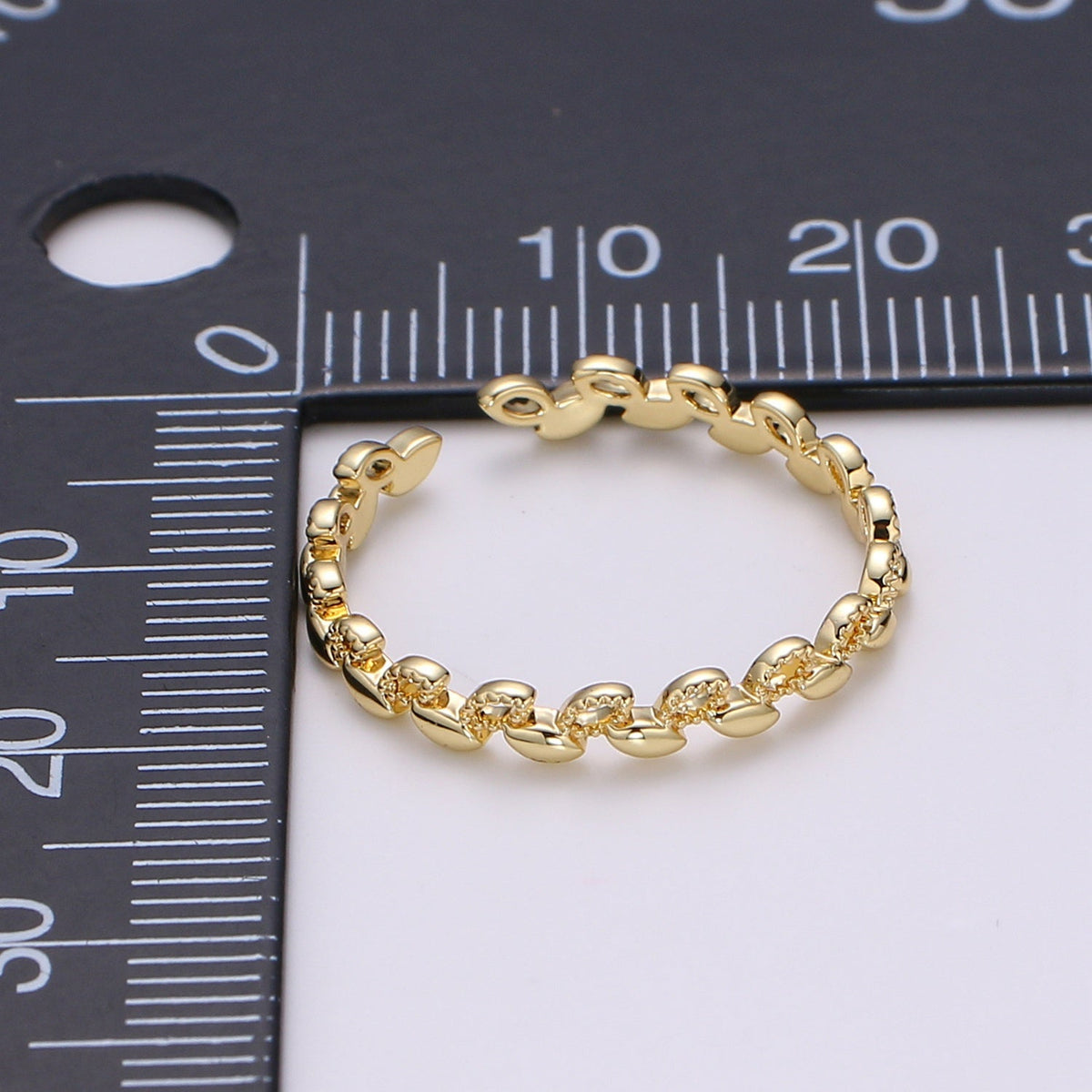 Dainty Gold Leaf Rings For Women Gold Filled Open Ring Adjustable Ring Leaf Minimalist Jewelry for Gift Idea R339