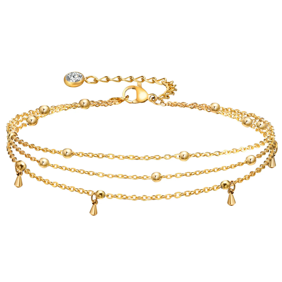 Stainless Steel Lucky Evil Eye Anklet Bracelet for Women, Blue Eye Beaded Chain Foot Anklets Summer Beach Lucky Amulet Gift