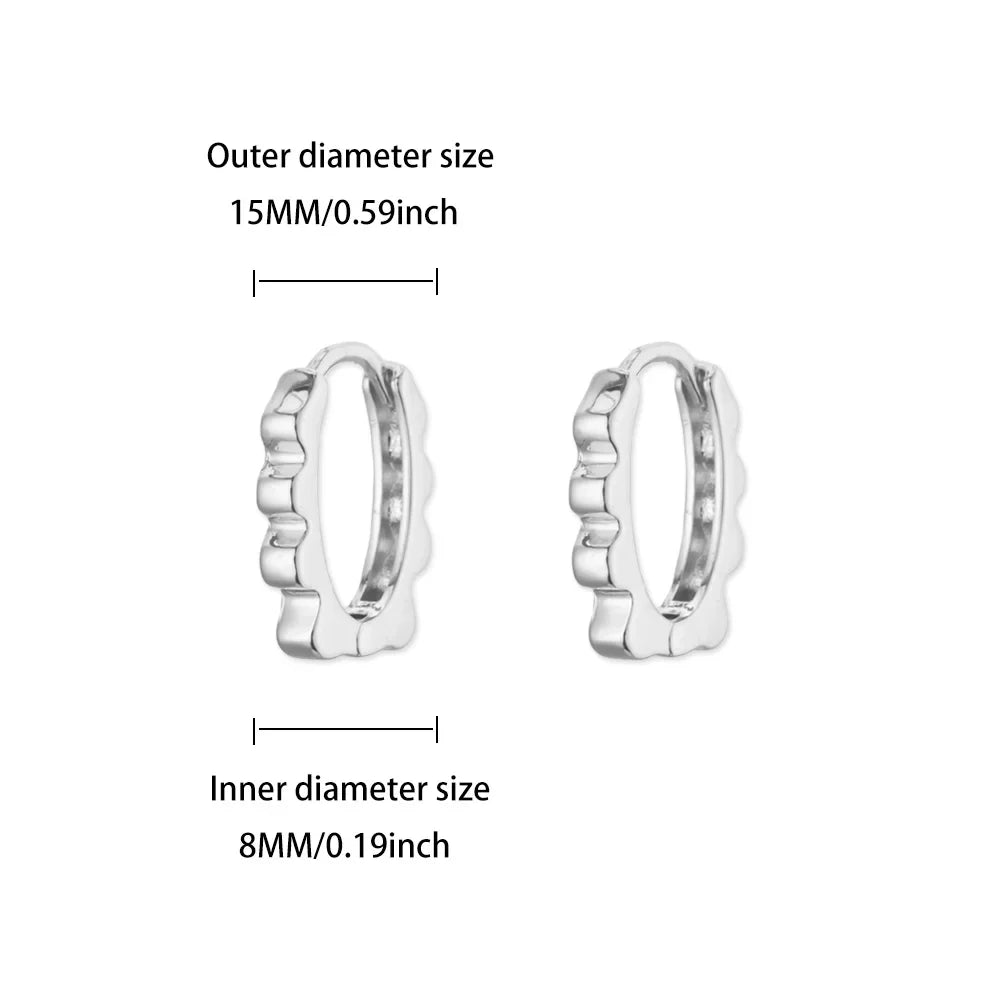 Cute Geometric Hoop Earrings for Women Stainless Steel Gold Color Cross Infinity Earrings 2025 Trend Piercing Wedding Jewelry
