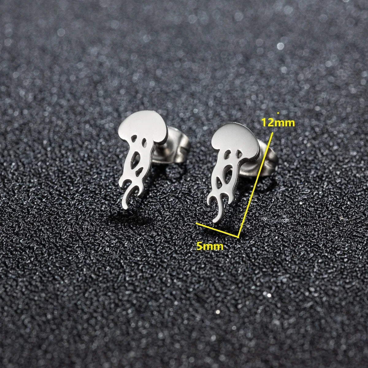 Horror Halloween Bat Spider Trendy Earrings Women 2024 Black Color Stainless Steel Ear Piercing Skull Punk Jewelry Party Gifts