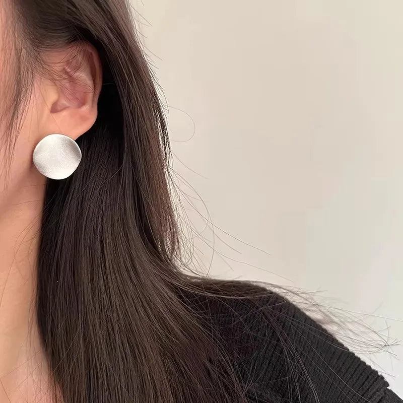 925 Sterling Silver Vintage Earrings For Women Round StringTrendy Earring Jewelry Prevent Allergy Party Accessories Gift
