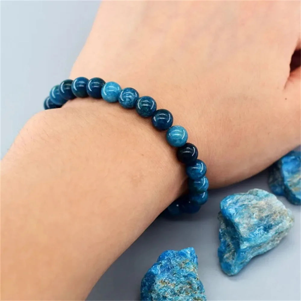 1pcs Apatite Style Bracelet Blue Tone Men And Women Bracelet Creative Trend Minimalist Style Bracelet Daily Accessories