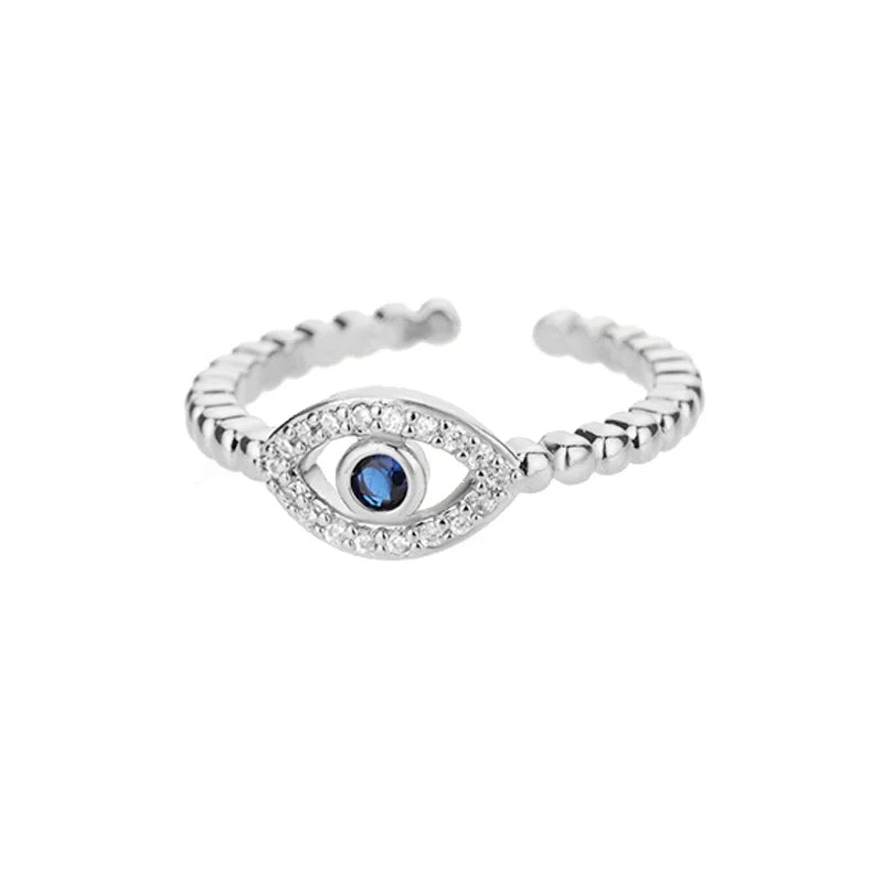 Evil Eye Rings For Women Stainless Steel Turkish Eye Ring Wedding Gothic Aesthetic Jewelry Sets anillos bague bijoux