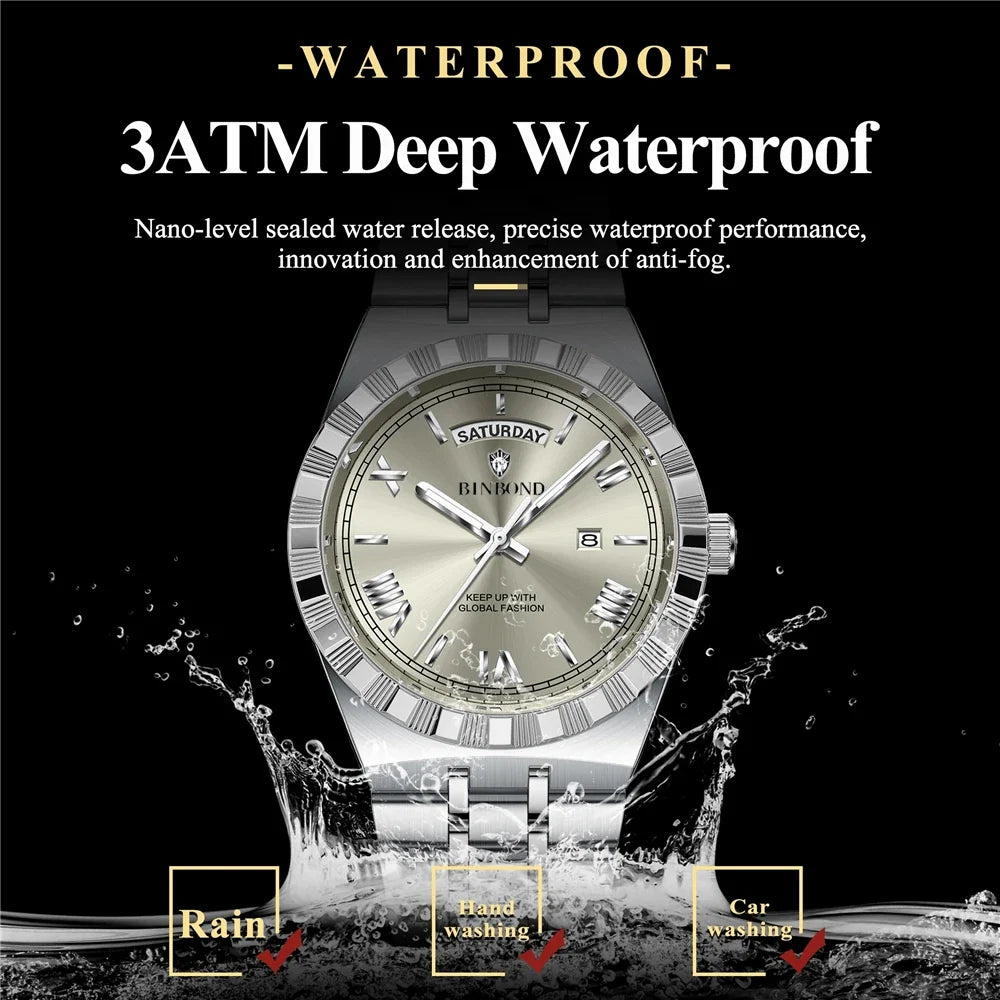 New Waterproof Luxury Sports Movement Mens Watches For Man Gifts Fashion Quartz Wristwatches Automatic Watch Men Digital Clock