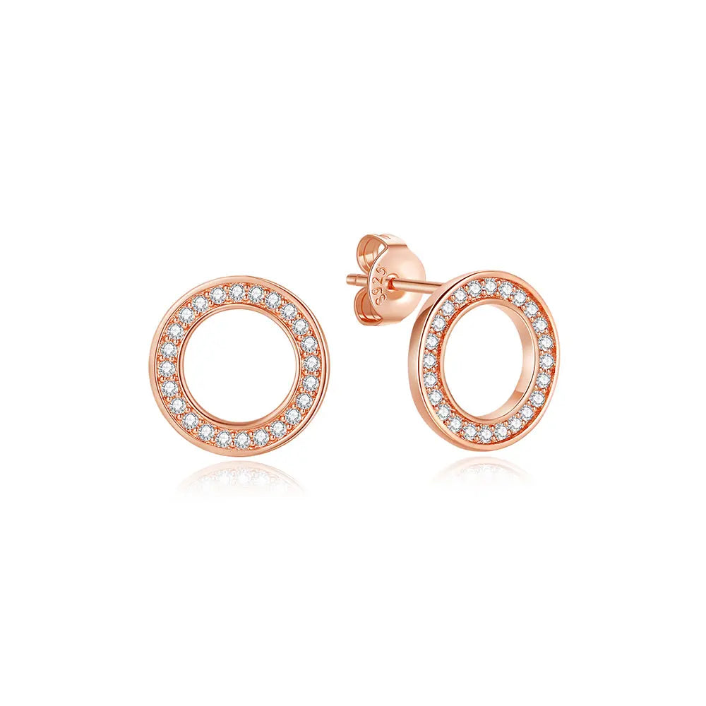 Original 925 Sterling Silver Earrings 2026 Stud Hoop Crystal Earings For Women Rose Gold Crown Heart Infinity Bee Earing Jewelry