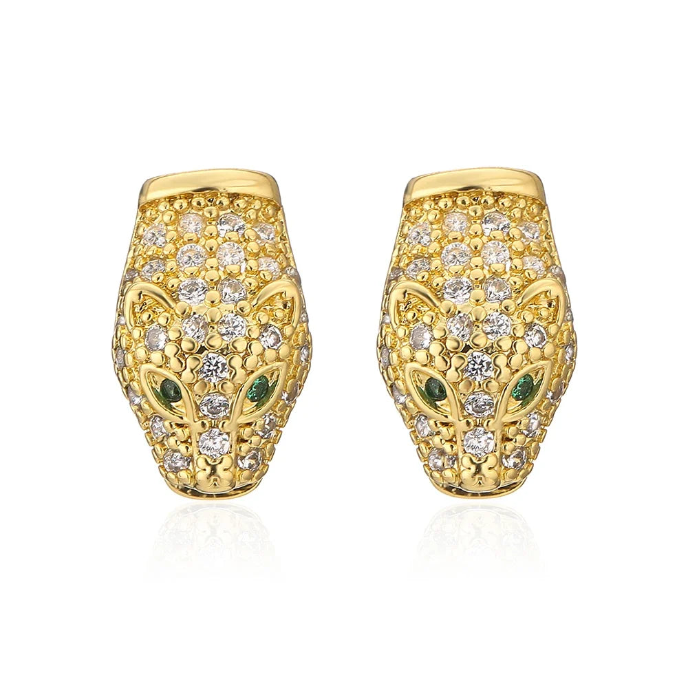 NEWBUY Fashion Gold Color Animal Dangle Earrings For Women Unique Design Leopard Earring Statement Female Party Jewelry