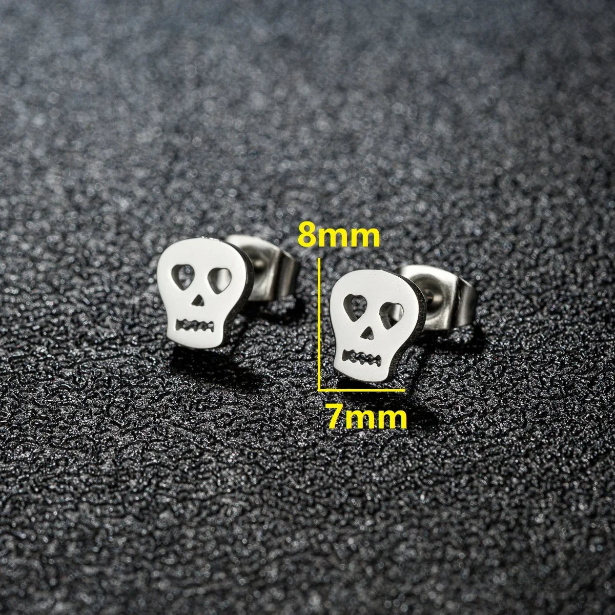 Horror Halloween Bat Spider Trendy Earrings Women 2024 Black Color Stainless Steel Ear Piercing Skull Punk Jewelry Party Gifts