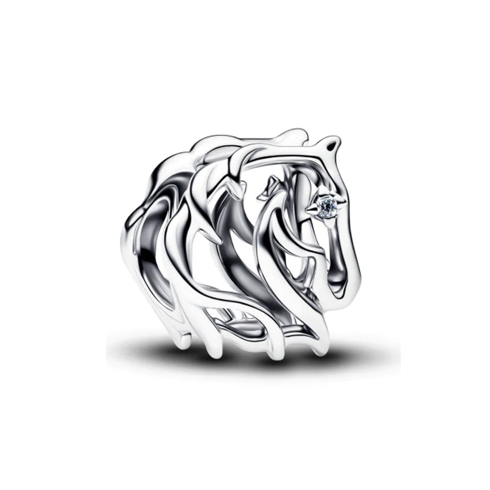 2026 New S925 Silver Hollow Elephant Monkey Car Pendant Fit Original Bracelet DIY Accessories Women's Charm Jewelry Gifts