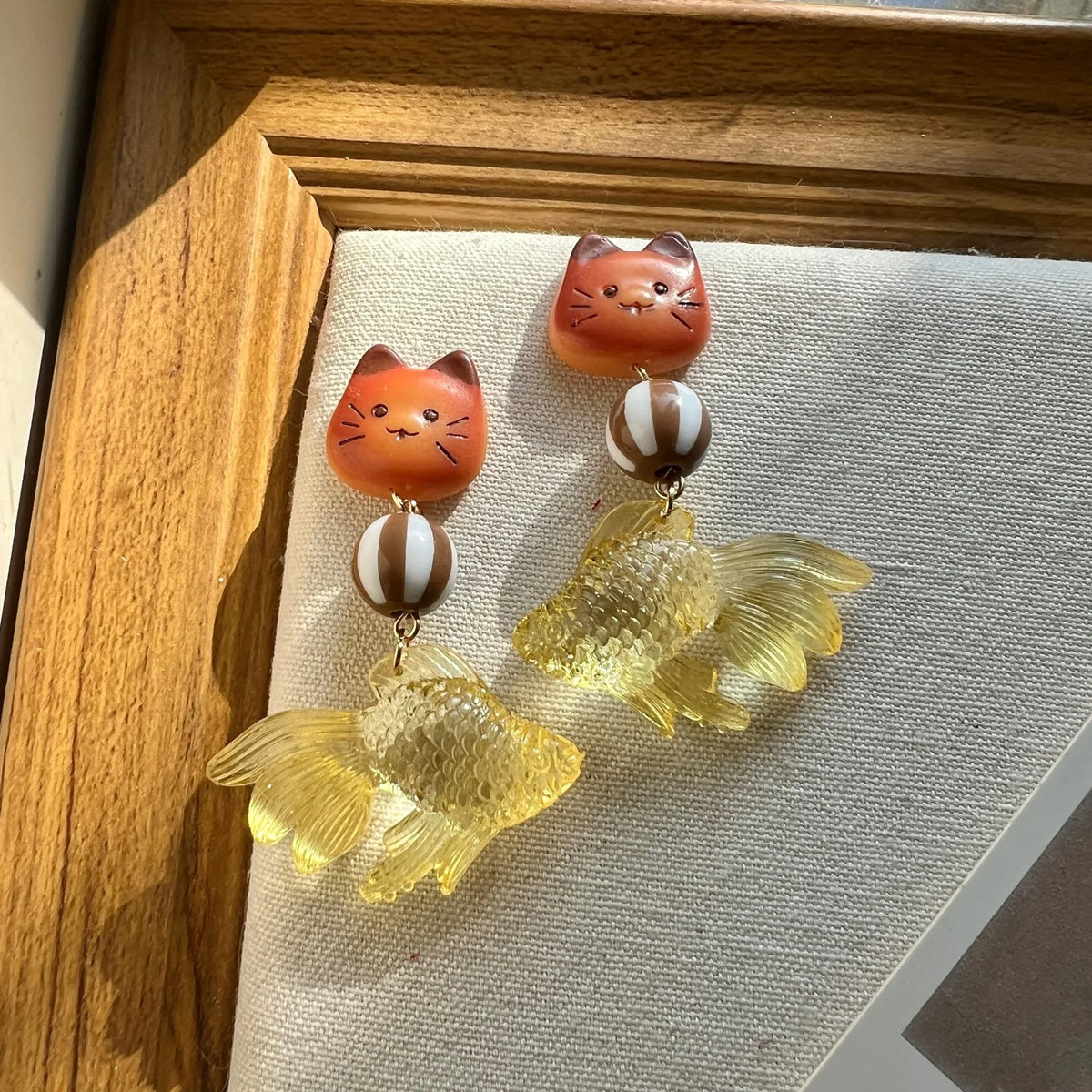 Creative Goldfish Earring Unique Transparent Goldfish Pendant Earring Cute Koi Fish Drop Earrings Personalized Jewelry Wholesale
