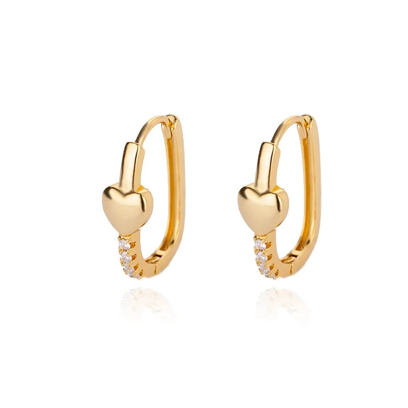 Luxury Star Pendientes Earrings For Women Girl Stainless Steel Minimalist Hoop Piercing 2025 New In y2k Jewelry aretes de mujer