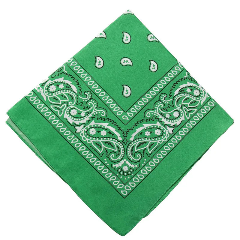 Hip Hop Women Bandana Scarf Girls Kids Punk Square Bandanas Headwear Fashion Bohemian Head Scarf Headbands Hair Accessories 2024
