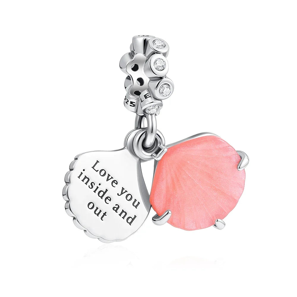 2026 Spring Pink Series Ballon Butterfly Flower Pendant Fit S925 European 925 Sterling Silver Bracelet Bangles Necklace