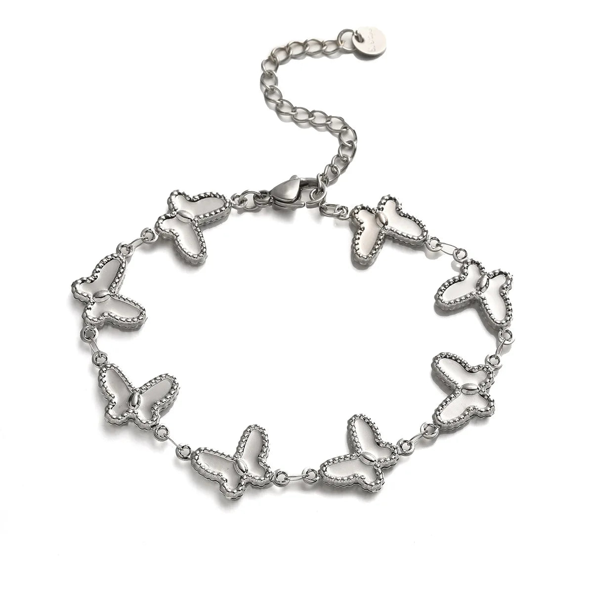 NEWBUY Wholesale Non-Fading Gold Color 316L Stainless Steel Heart Charm Bracelet For Women Casual Daily Jewelry