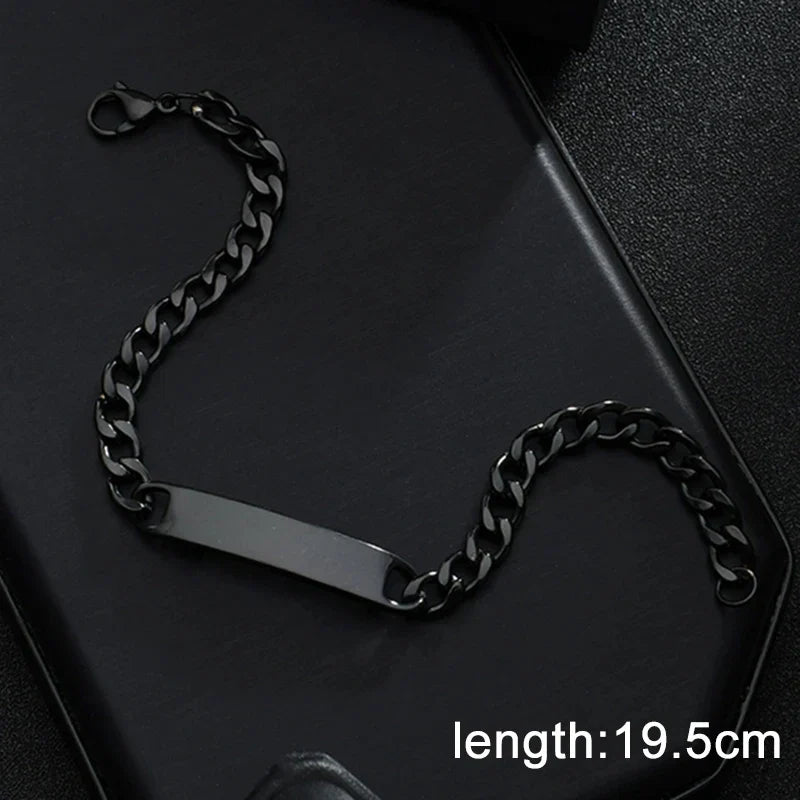 Letdiffery Personalized Eyes Photo Bracelets Stainless Steel Custom Laser Engrave Picture Name Date Men Women Kids Bracelet Gift