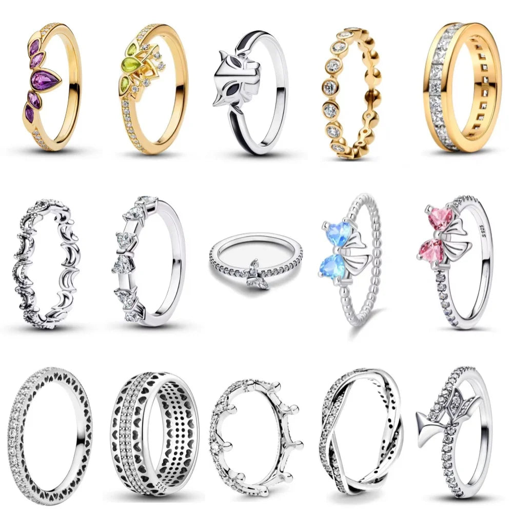925 Silver Ring New Hot Selling Gold Color Rings Suitable For Any Occasion Bracelet Necklace Matching DIY Birthday Gift