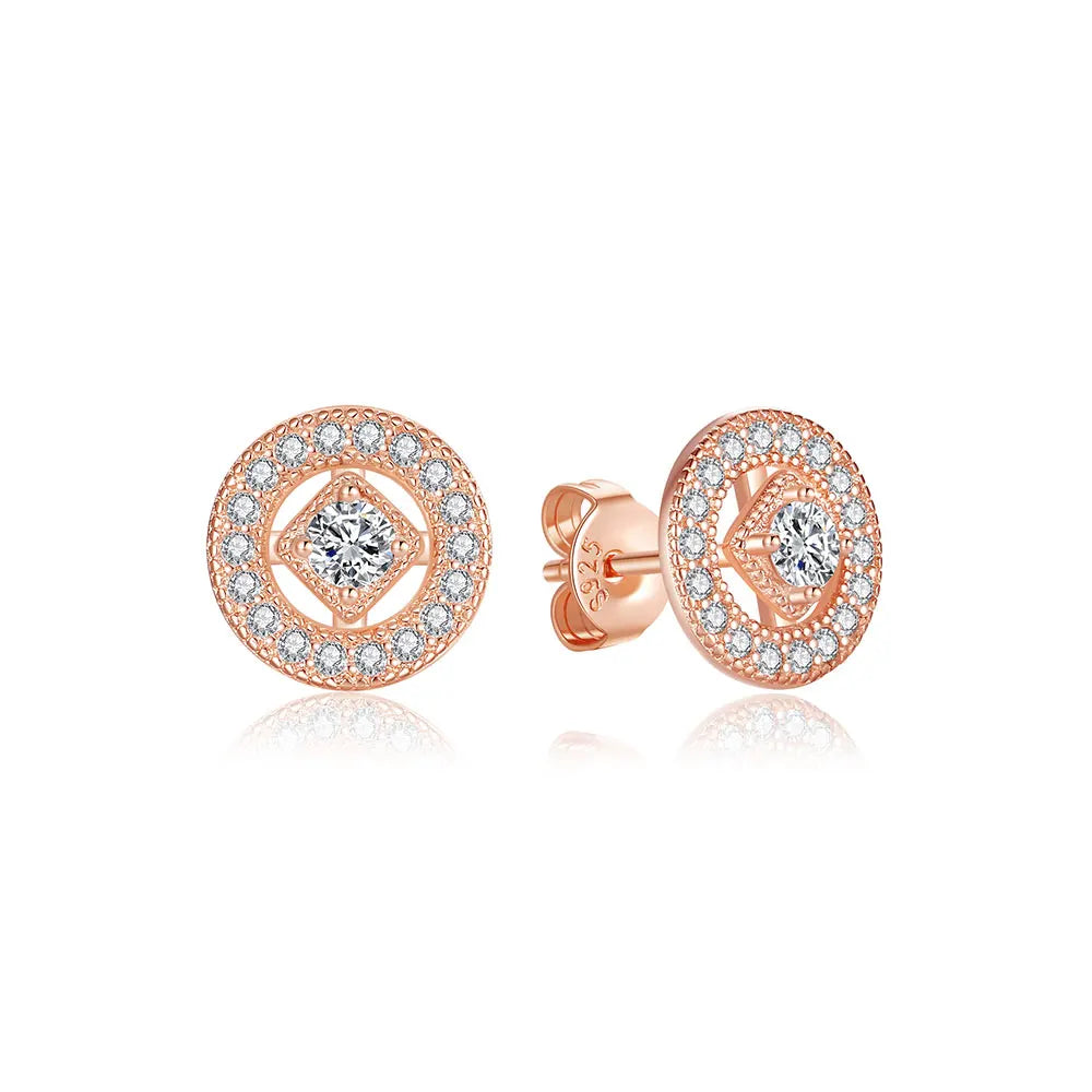 Original 925 Sterling Silver Earrings 2026 Stud Hoop Crystal Earings For Women Rose Gold Crown Heart Infinity Bee Earing Jewelry
