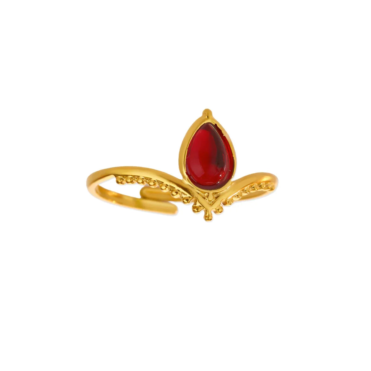 Stainless Steel Four Leaf Clover Rings For Women Gold Color Zircon Opening Couple Ring Aesthetic Wedding Bohemian Jewelry Gift
