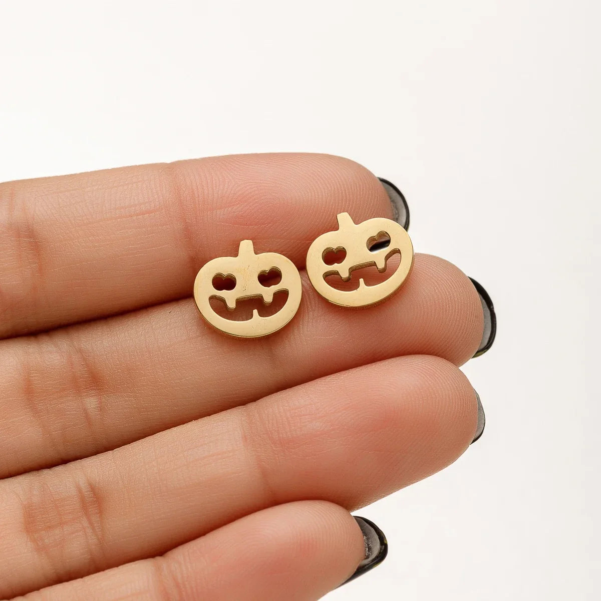 Horror Halloween Bat Spider Trendy Earrings Women 2024 Black Color Stainless Steel Ear Piercing Skull Punk Jewelry Party Gifts