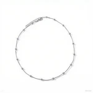 Stainless Steel Beaded Round Snake Chain Necklaces For Women Gold Color Geometric Necklace Luxury Wedding Party Jewelry Gift BFF