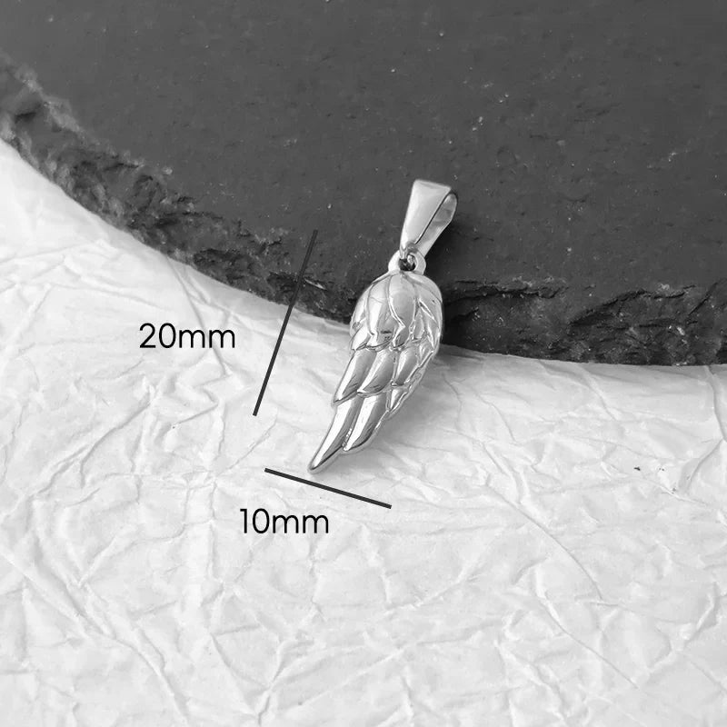 Tarnish Free Pendant Angel Cross Heart Diy Stainless Steel Gold Plated Vintage Charm for Women Necklace Jewelry Making