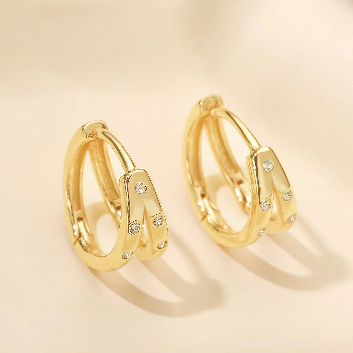 NEWBUY Simple Design Silver/Gold Color Knot Shape Cute Hoop Earrings For Women Minimalist Metal Style Jewelry Female